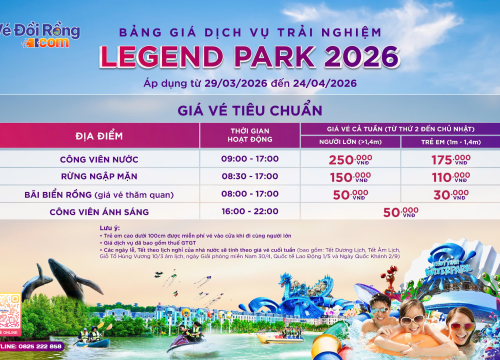 [CẬP NHẬT] Bảng Giá Vé Tiêu Chuẩn Và Vé Combo Đồi Rồng Đồ Sơn | Tháng 4.2026